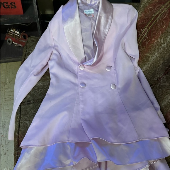 Lavender pencil skirt and jacket w shirt made in semi formal - Picture 2 of 4
